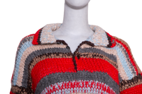 CELINE POLO SWEATER ALPACA/WOOL MULTICOLOR