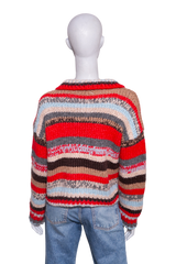 CELINE POLO SWEATER ALPACA/WOOL MULTICOLOR