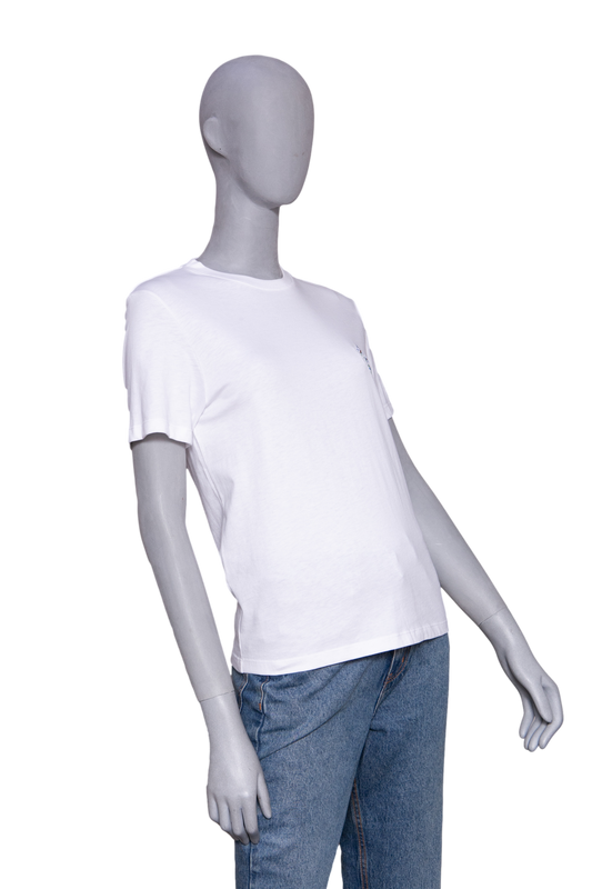 LOEWE FLORAL ANAGRAM T SHIRT WHITE COTTON