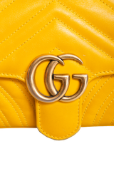 GUCCI GG MARMONT SMALL MATELASSÊ MUSTARD YELLOW