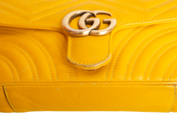 GUCCI GG MARMONT SMALL MATELASSÊ MUSTARD YELLOW