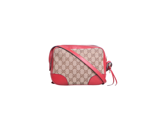 GUCCI BREE GG CANVAS DARK RED - 2022