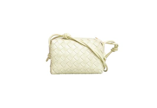 BOTTEGA MINI LOOP CAMERA BAG TRAVERTINE