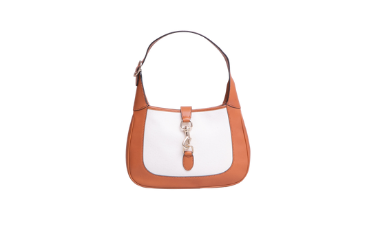 GUCCI JACKIE 1961 SMALL WHITE/CARAMEL CANVAS