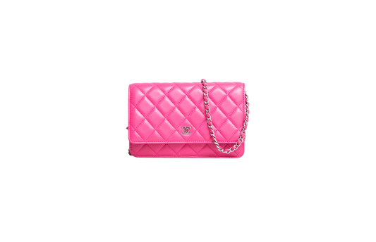 CHANEL WOC CLASSIC MATELASSÉ PINK SILVER HDWR