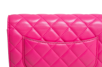 CHANEL WOC CLASSIC MATELASSÉ PINK SILVER HDWR