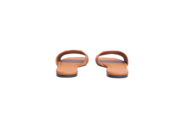 FERRAGAMO LEAH SLIDES LEATHER CARAMEL - 37 1/2 BR
