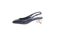 D&G SLINGBACK PATENT LEATHER BLACK - 35 BR