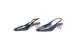 D&G SLINGBACK PATENT LEATHER BLACK - 35 BR