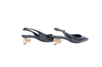 D&G SLINGBACK PATENT LEATHER BLACK - 35 BR