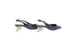 D&G SLINGBACK PATENT LEATHER BLACK - 35 BR