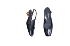 D&G SLINGBACK PATENT LEATHER BLACK - 35 BR