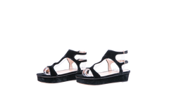 VALENTINO GARAVANI SANDAL PLATAFORM VELVET BLACK - 36 BR
