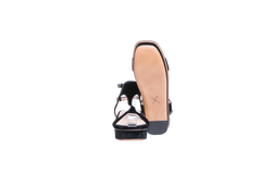 VALENTINO GARAVANI SANDAL PLATAFORM VELVET BLACK - 36 BR