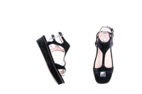 VALENTINO GARAVANI SANDAL PLATAFORM VELVET BLACK - 36 BR