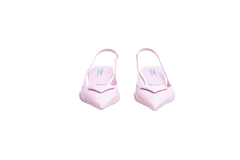 PRADA SLINGBACK ALABASTER LOGO PINK BRUSH - 37 BR