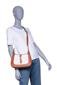 GUCCI JACKIE 1961 SMALL WHITE/CARAMEL CANVAS