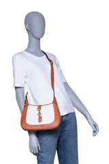 GUCCI JACKIE 1961 SMALL WHITE/CARAMEL CANVAS