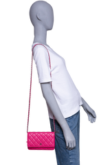 CHANEL WOC CLASSIC MATELASSÉ PINK SILVER HDWR