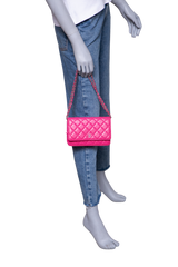 CHANEL WOC CLASSIC MATELASSÉ PINK SILVER HDWR