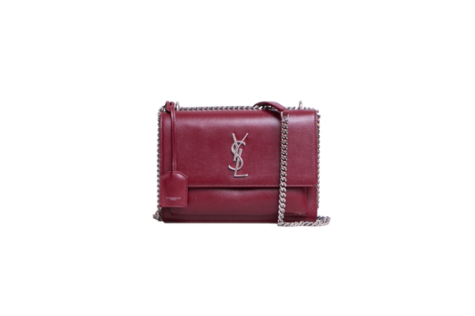 YSL SUNSET BURGUNDY SILVER HDWR