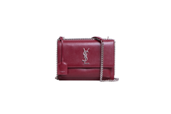 YSL SUNSET BURGUNDY SILVER HDWR