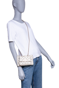 VALENTINO MINI ROCKSTUD SPIKE TOP HANDLE IVORY