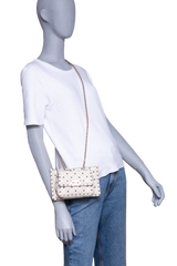 VALENTINO MINI ROCKSTUD SPIKE TOP HANDLE IVORY
