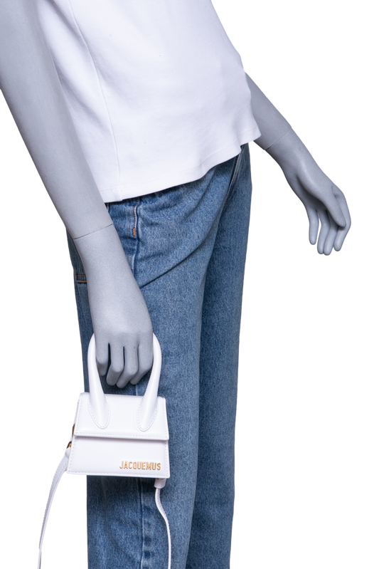 JACQUEMUS LE CHIQUITO MINI LEATHER WHITE