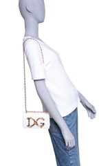 D&G DG GIRLS SHOULDER BAG LEATHER WHITE