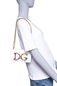 D&G DG GIRLS SHOULDER BAG LEATHER WHITE