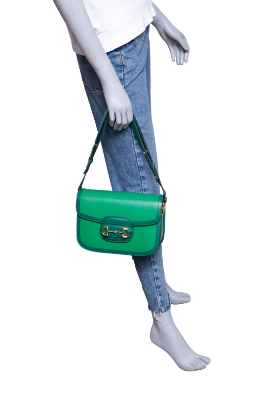 GUCCI HORSEBIT 1955 FLAG GREEN