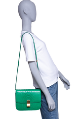 CELINE CLASSIC BOX MEDIUM PYTHON GREEN