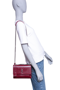 YSL SUNSET BURGUNDY SILVER HDWR