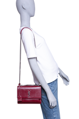 YSL SUNSET BURGUNDY SILVER HDWR