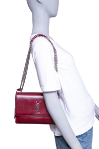 YSL SUNSET BURGUNDY SILVER HDWR