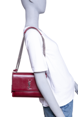 YSL SUNSET BURGUNDY SILVER HDWR