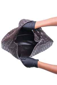 BOTTEGA VENETA HOP INTRECCIATO LEATHER FONDANT