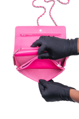 CHANEL WOC CLASSIC MATELASSÉ PINK SILVER HDWR