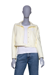 COURRÈGES JACKET ICONIQUE VINYL JAUNE CLAIR