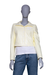 COURRÈGES JACKET ICONIQUE VINYL JAUNE CLAIR