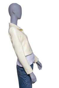 COURRÈGES JACKET ICONIQUE VINYL JAUNE CLAIR
