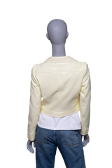 COURRÈGES JACKET ICONIQUE VINYL JAUNE CLAIR