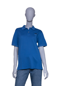 PRADA POLO-SHIRT LOGO DETAIL BLUE