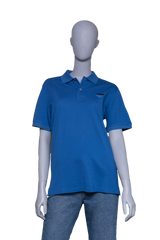 PRADA POLO-SHIRT LOGO DETAIL BLUE