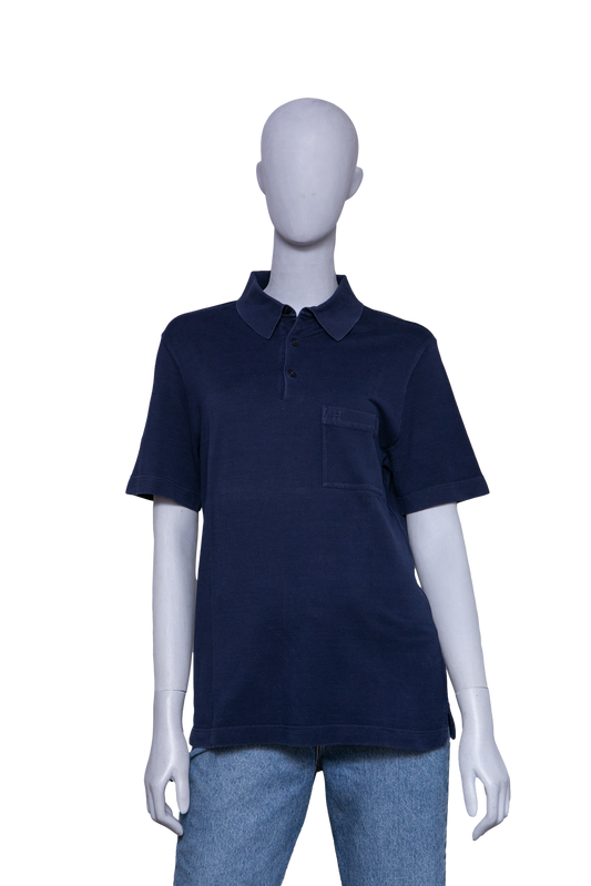 HERMÈS POLO-SHIRT COTTON NAVY