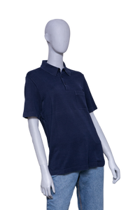 HERMÈS POLO-SHIRT COTTON NAVY