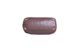 PRADA SHOPPING DOUBLE ZIP LARGE VITELLO DAINO BROWN
