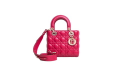 DIOR LADY DIOR ABC SMALL LAMBSKIN CHERRY