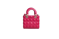 DIOR LADY DIOR ABC SMALL LAMBSKIN CHERRY